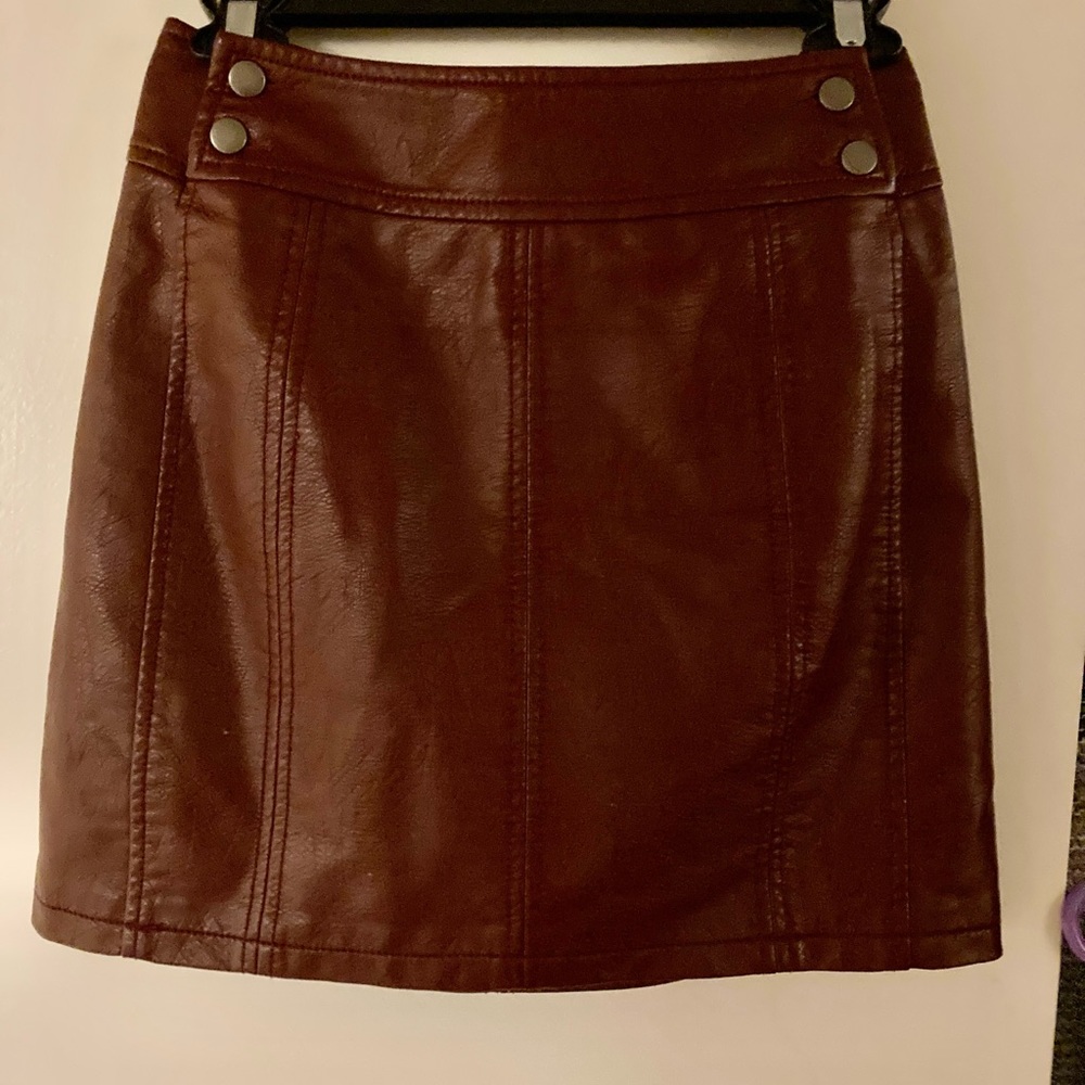 Free people leather skirt size 2